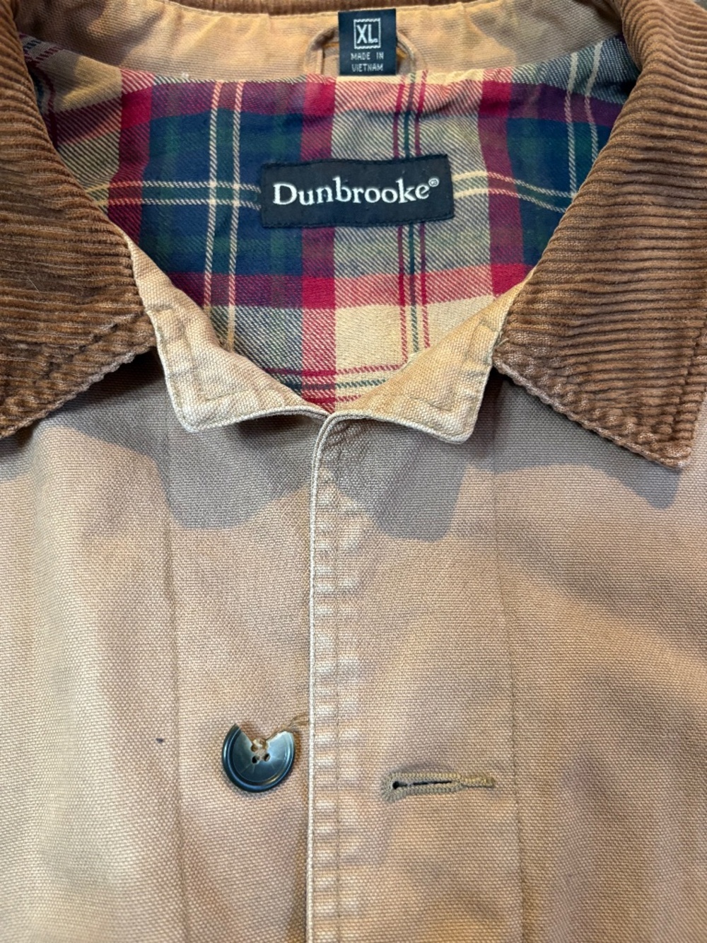 Vintage Ford Trucks tan canvas duck work chore coat